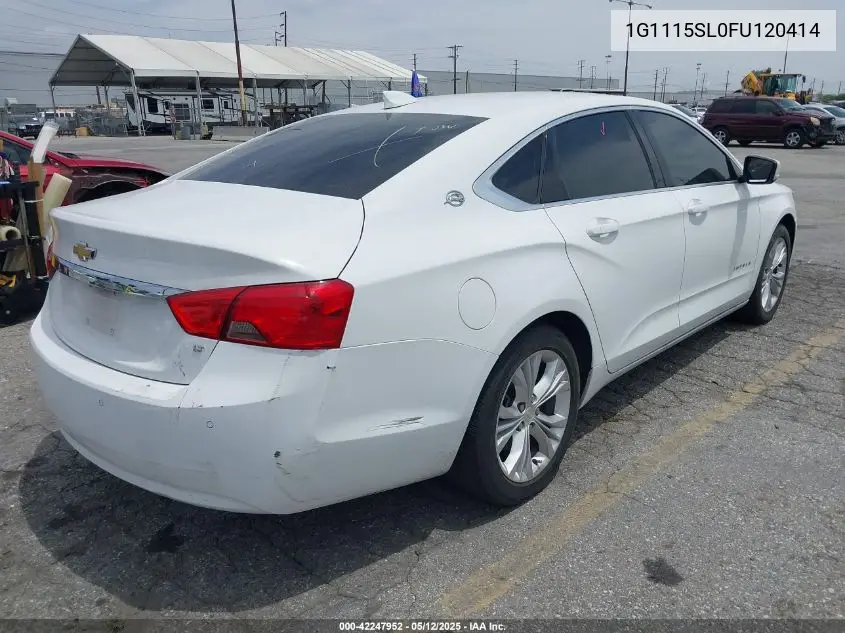 2015 Chevrolet Impala 1Lt VIN: 1G1115SL0FU120414 Lot: 42247952