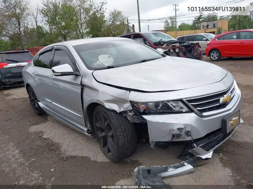 2015 Chevrolet Impala 2Lz VIN: 1G1165S34FU139811 Lot: 42261209