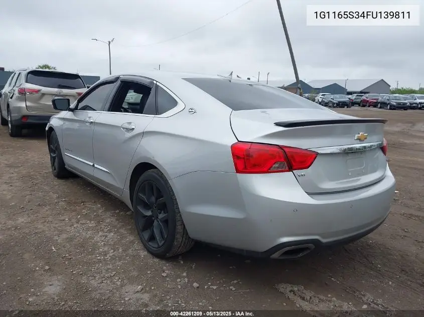 2015 Chevrolet Impala 2Lz VIN: 1G1165S34FU139811 Lot: 42261209