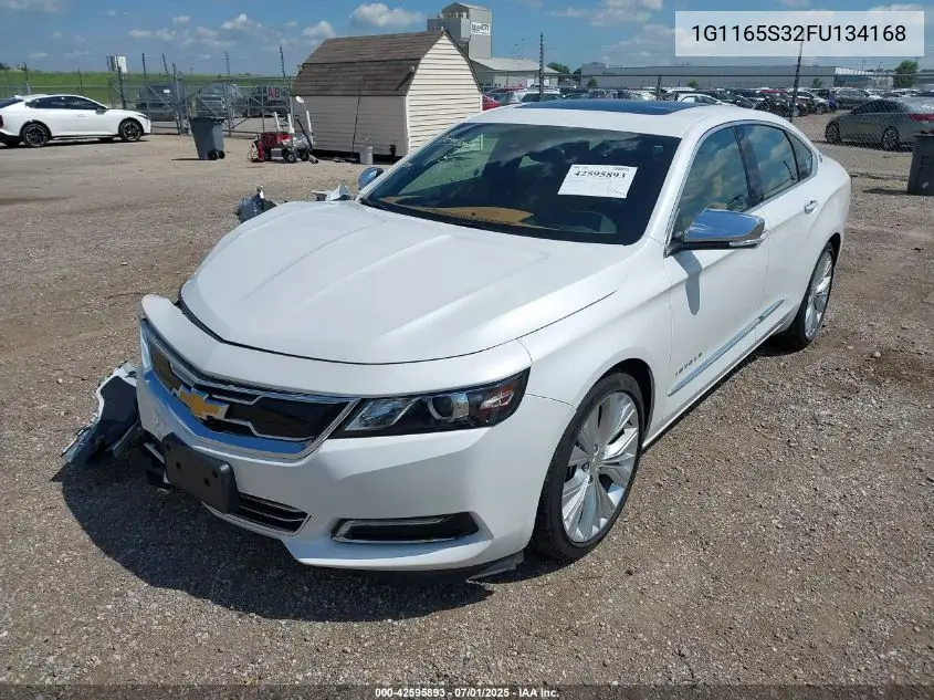 2015 Chevrolet Impala 2Lz VIN: 1G1165S32FU134168 Lot: 42595893
