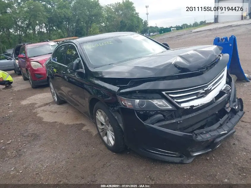 2015 Chevrolet Impala 1Lt VIN: 2G1115SL0F9194476 Lot: 42626091
