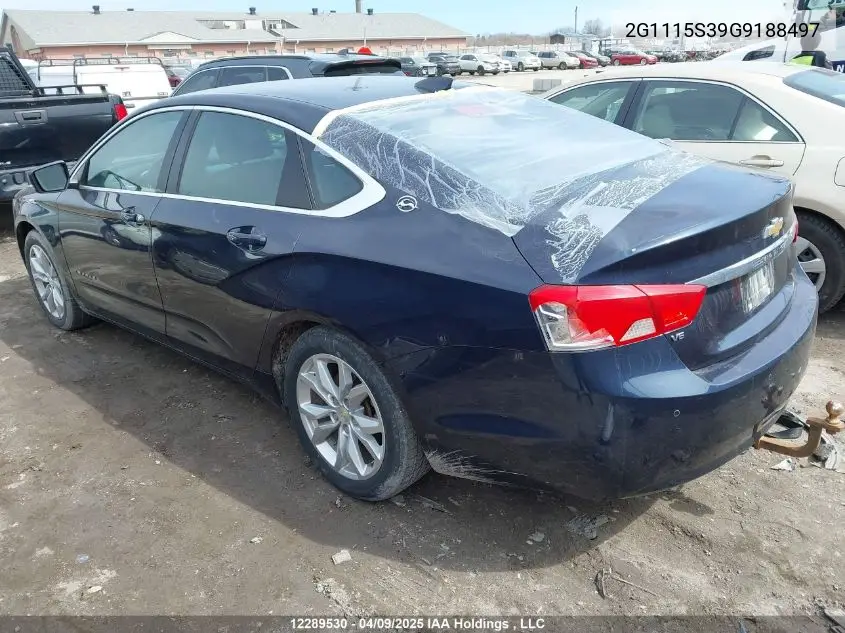 2016 Chevrolet Impala Lt VIN: 2G1115S39G9188497 Lot: 12289530