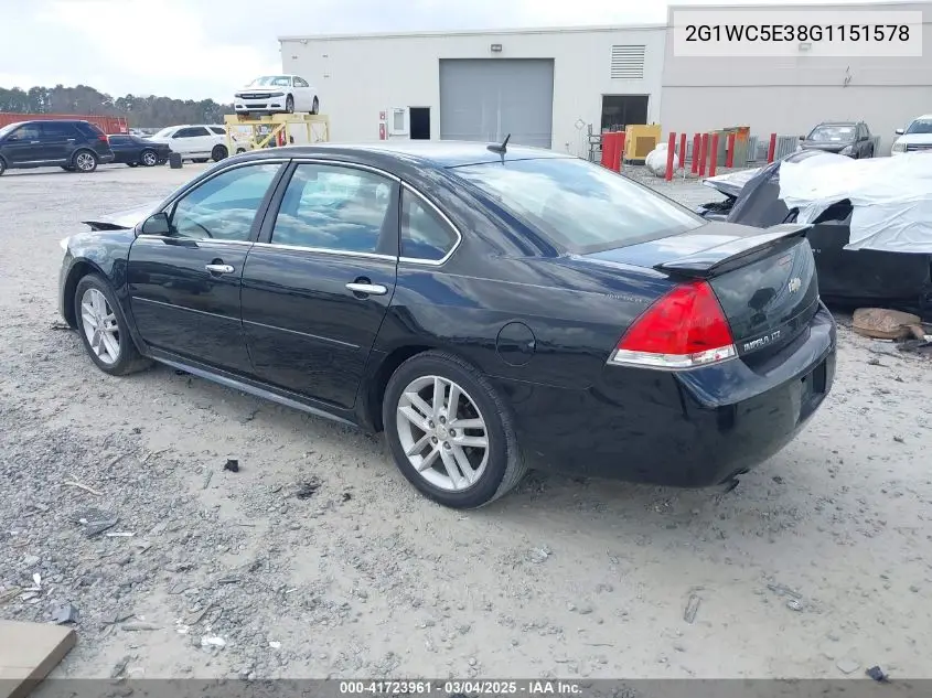2016 Chevrolet Impala Limited Ltz VIN: 2G1WC5E38G1151578 Lot: 41723961