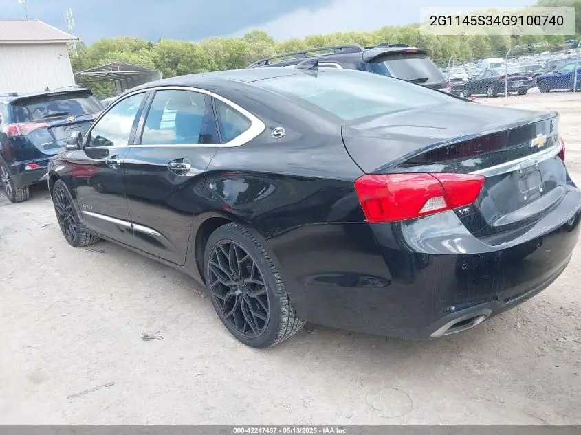 2016 Chevrolet Impala 2Lz VIN: 2G1145S34G9100740 Lot: 42247467