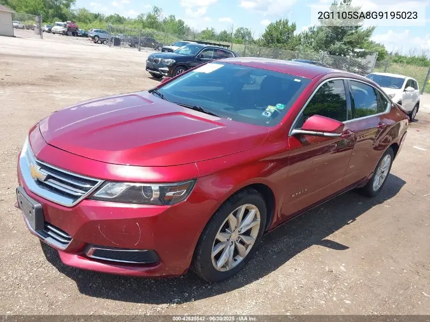 2016 Chevrolet Impala 1Lt VIN: 2G1105SA8G9195023 Lot: 42625542