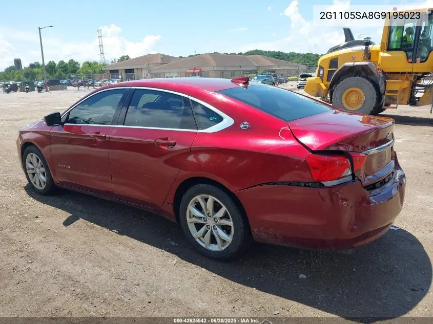 2016 Chevrolet Impala 1Lt VIN: 2G1105SA8G9195023 Lot: 42625542