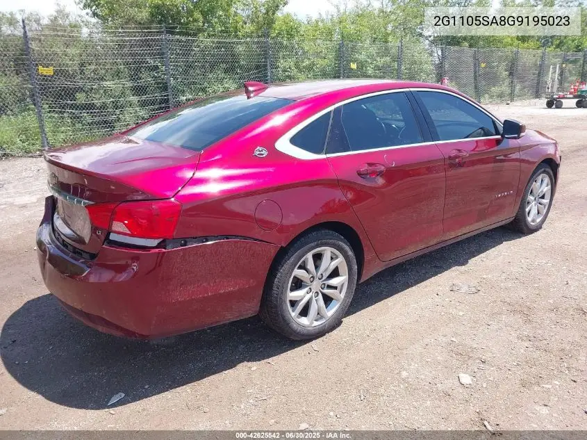 2016 Chevrolet Impala 1Lt VIN: 2G1105SA8G9195023 Lot: 42625542