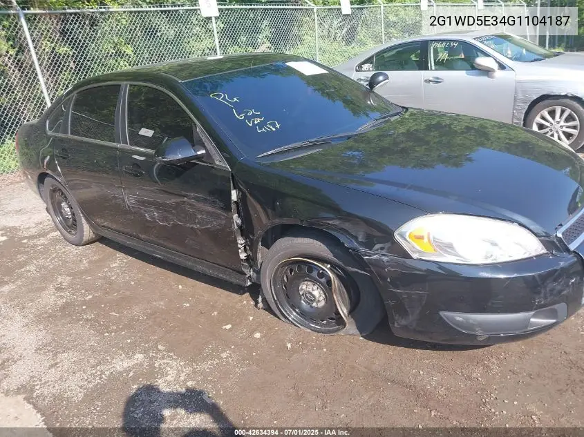 2016 Chevrolet Impala Limited Police VIN: 2G1WD5E34G1104187 Lot: 42634394