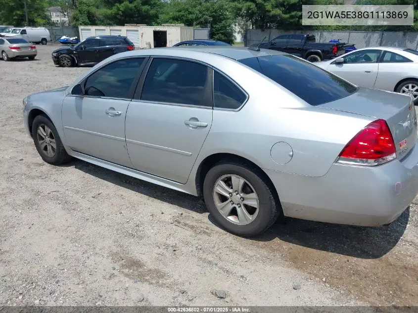 2016 Chevrolet Impala Limited Ls VIN: 2G1WA5E38G1113869 Lot: 42636802