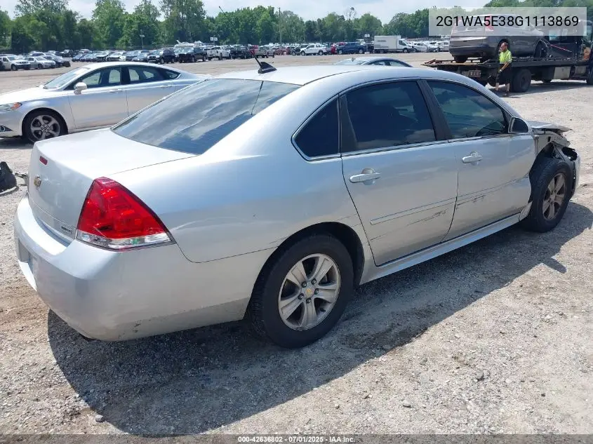 2016 Chevrolet Impala Limited Ls VIN: 2G1WA5E38G1113869 Lot: 42636802