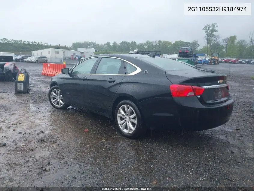 2017 Chevrolet Impala 1Lt VIN: 2G1105S32H9184974 Lot: 42172589
