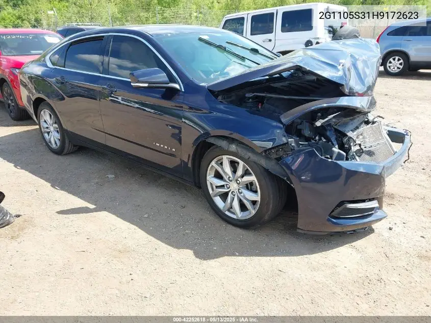 2017 Chevrolet Impala 1Lt VIN: 2G1105S31H9172623 Lot: 42252618