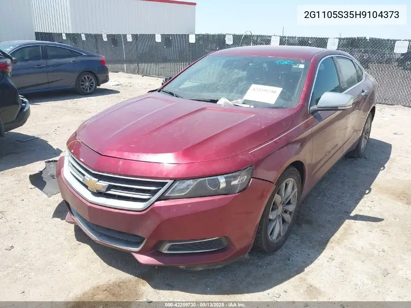 2017 Chevrolet Impala 1Lt VIN: 2G1105S35H9104373 Lot: 42259730