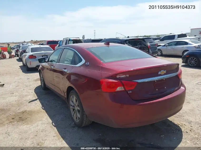 2017 Chevrolet Impala 1Lt VIN: 2G1105S35H9104373 Lot: 42259730