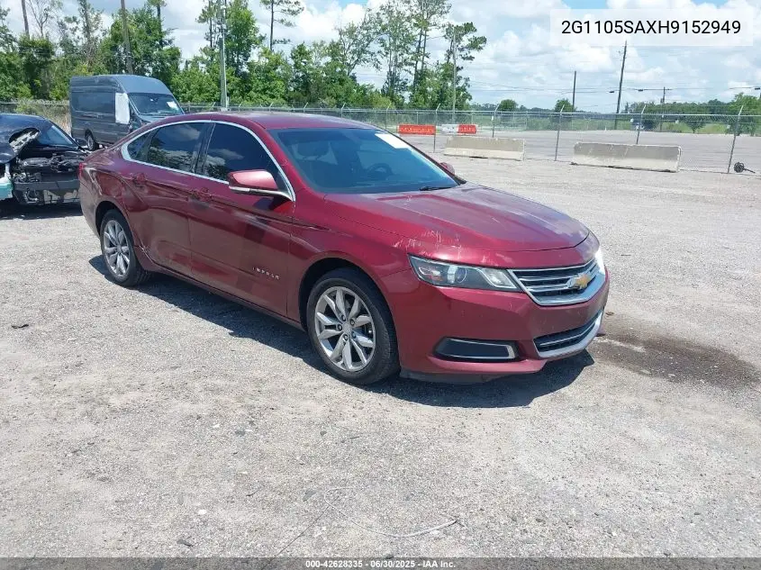2017 Chevrolet Impala 1Lt VIN: 2G1105SAXH9152949 Lot: 42628335