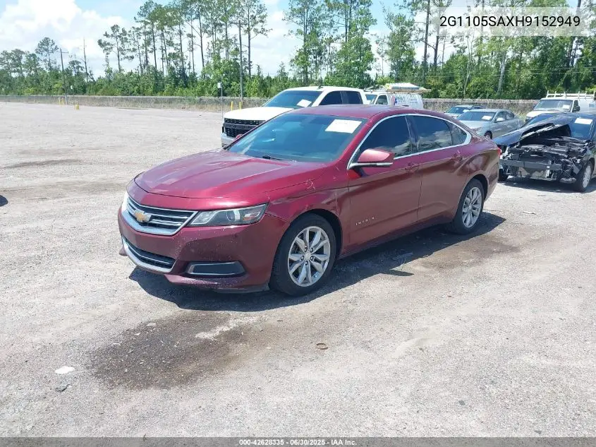 2017 Chevrolet Impala 1Lt VIN: 2G1105SAXH9152949 Lot: 42628335
