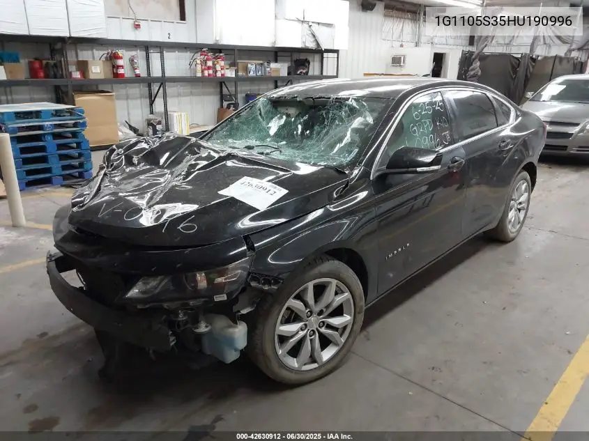 2017 Chevrolet Impala 1Lt VIN: 1G1105S35HU190996 Lot: 42630912
