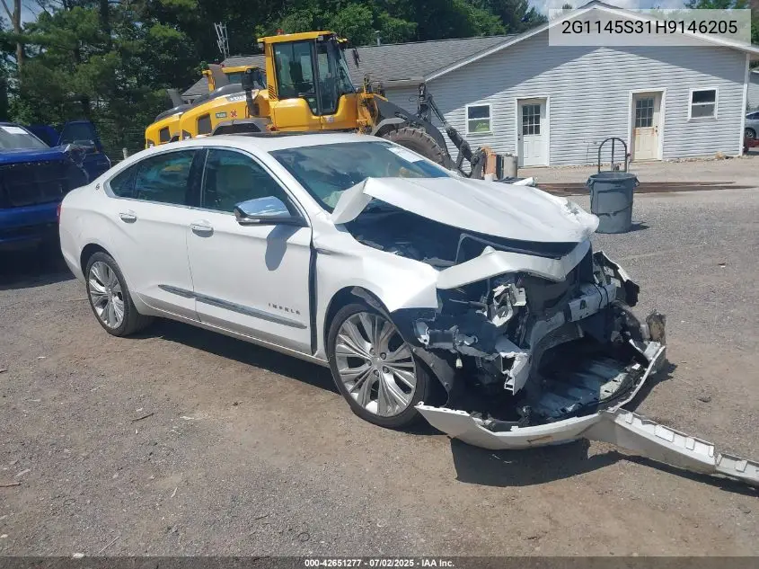 2017 Chevrolet Impala 2Lz VIN: 2G1145S31H9146205 Lot: 42651277