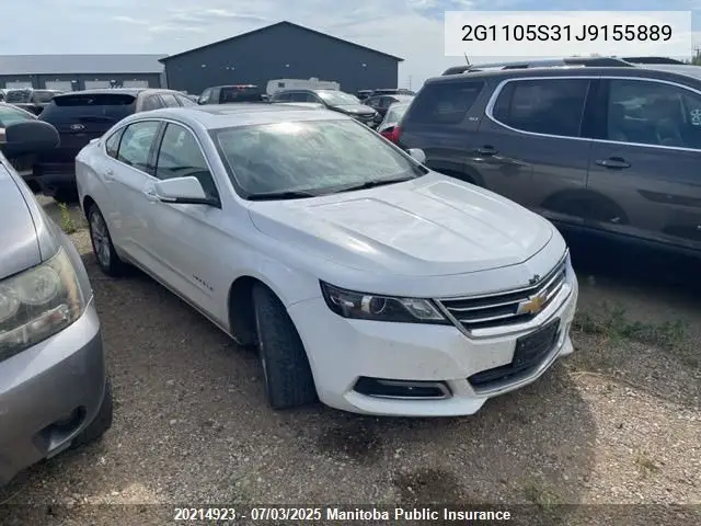 2018 Chevrolet Impala 1Lt VIN: 2G1105S31J9155889 Lot: 20214923