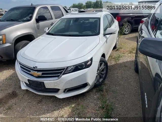 2018 Chevrolet Impala 1Lt VIN: 2G1105S31J9155889 Lot: 20214923