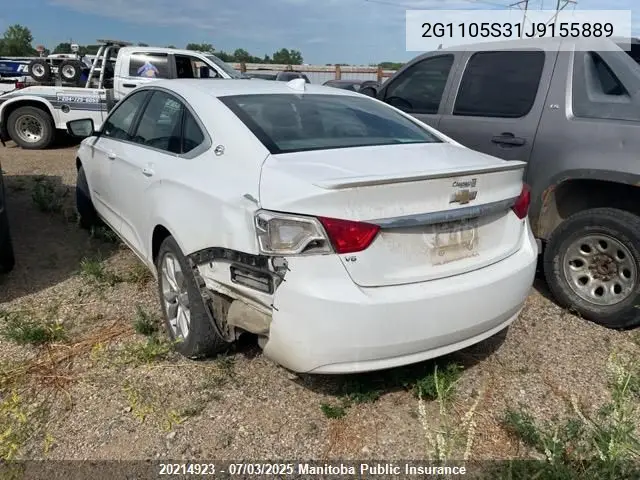 2018 Chevrolet Impala 1Lt VIN: 2G1105S31J9155889 Lot: 20214923