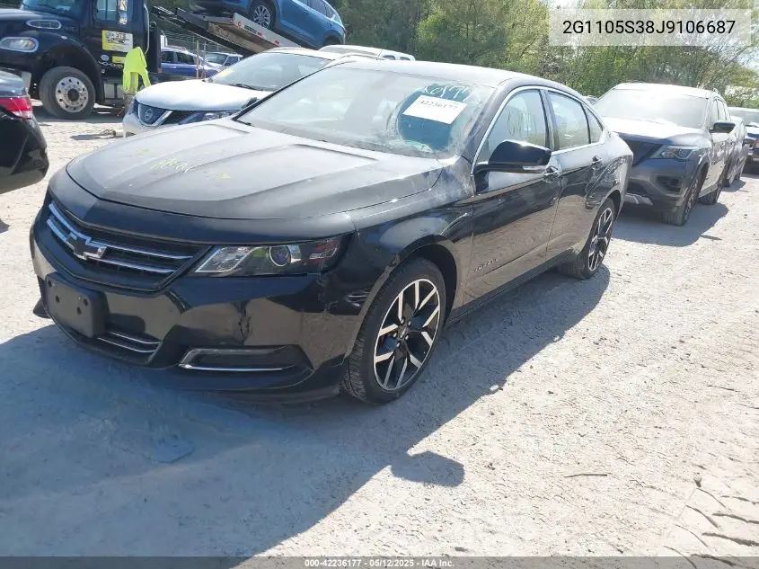 2018 Chevrolet Impala 1Lt VIN: 2G1105S38J9106687 Lot: 42236177