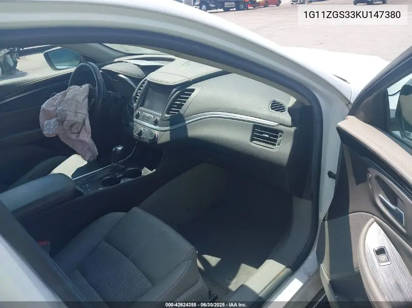 2019 Chevrolet Impala VIN: 1G11ZGS33KU147380 Lot: 42624355