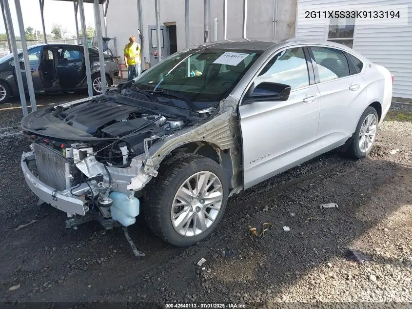 2019 Chevrolet Impala Ls VIN: 2G11X5S33K9133194 Lot: 42640113