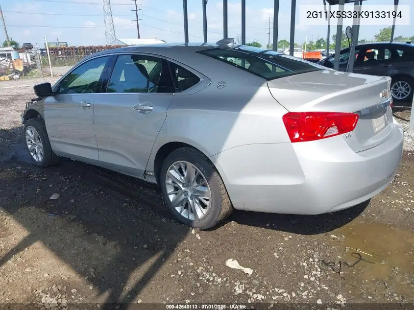 2019 Chevrolet Impala Ls VIN: 2G11X5S33K9133194 Lot: 42640113