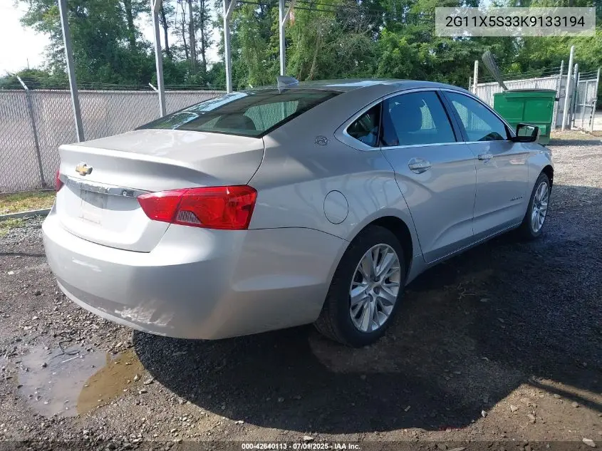 2019 Chevrolet Impala Ls VIN: 2G11X5S33K9133194 Lot: 42640113