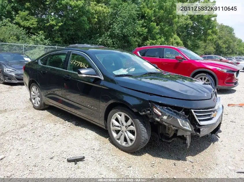 2019 Chevrolet Impala Lt VIN: 2G11Z5S32K9110645 Lot: 42798162