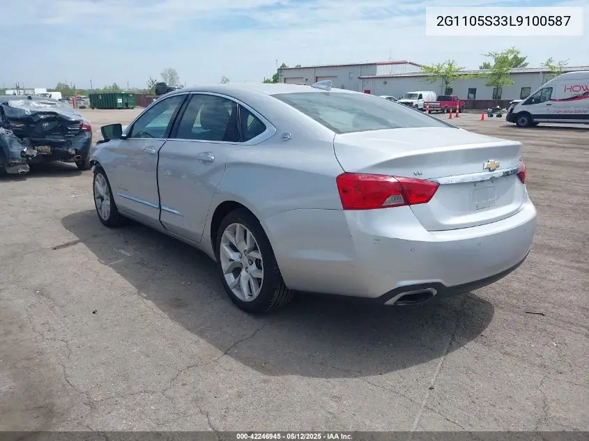 2020 Chevrolet Impala Fwd Premier VIN: 2G1105S33L9100587 Lot: 42246945