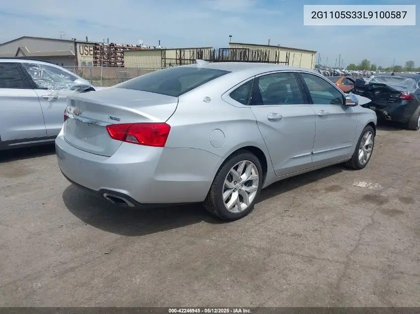 2020 Chevrolet Impala Fwd Premier VIN: 2G1105S33L9100587 Lot: 42246945