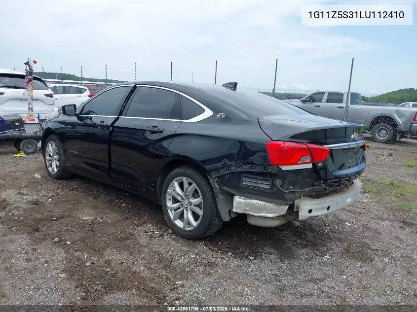 2020 Chevrolet Impala Fwd Lt VIN: 1G11Z5S31LU112410 Lot: 42661796