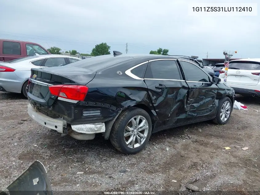 2020 Chevrolet Impala Fwd Lt VIN: 1G11Z5S31LU112410 Lot: 42661796