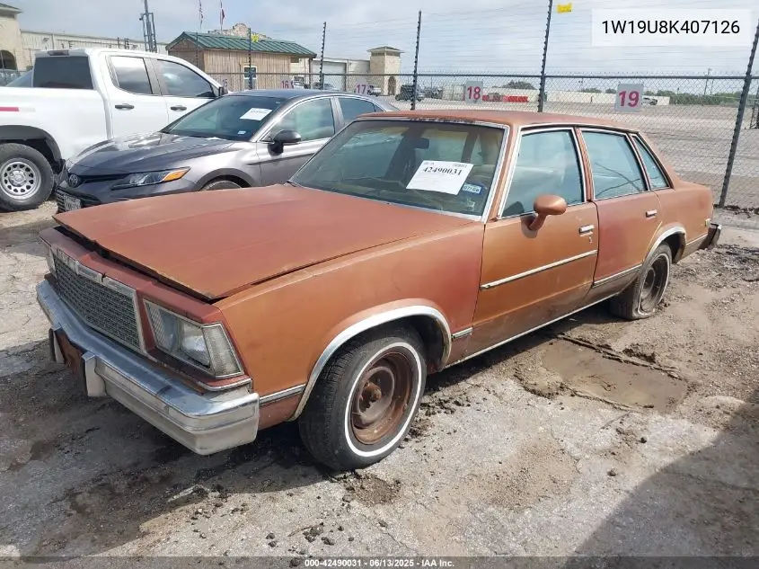 1978 Chevrolet Malibu VIN: 1W19U8K407126 Lot: 42490031