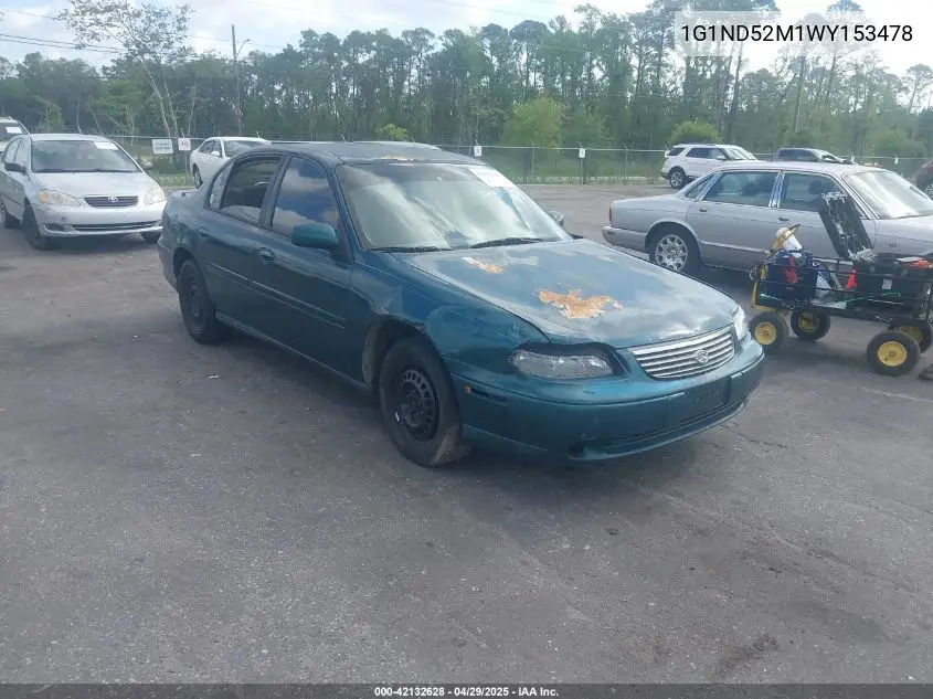1998 Chevrolet Malibu VIN: 1G1ND52M1WY153478 Lot: 42132628