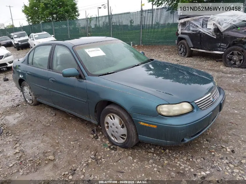 1998 Chevrolet Malibu VIN: 1G1ND52M6WY109458 Lot: 42191596
