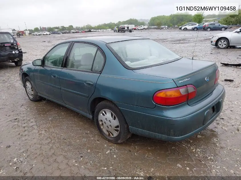 1998 Chevrolet Malibu VIN: 1G1ND52M6WY109458 Lot: 42191596