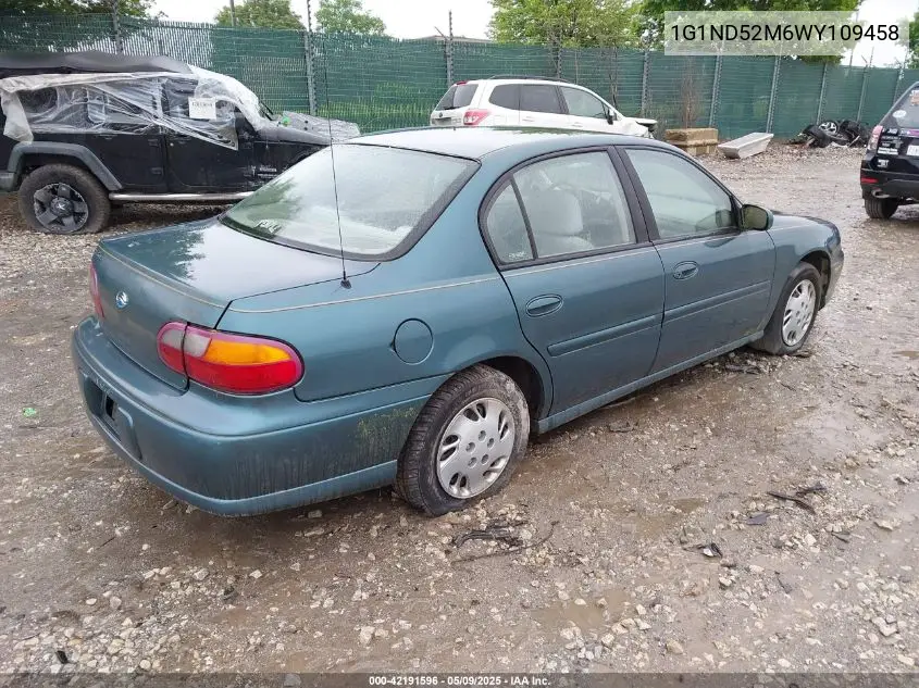 1998 Chevrolet Malibu VIN: 1G1ND52M6WY109458 Lot: 42191596