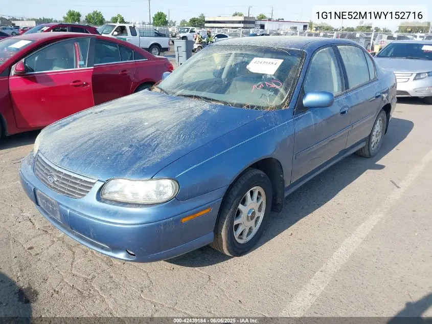 1998 Chevrolet Malibu Ls VIN: 1G1NE52M1WY152716 Lot: 42439184