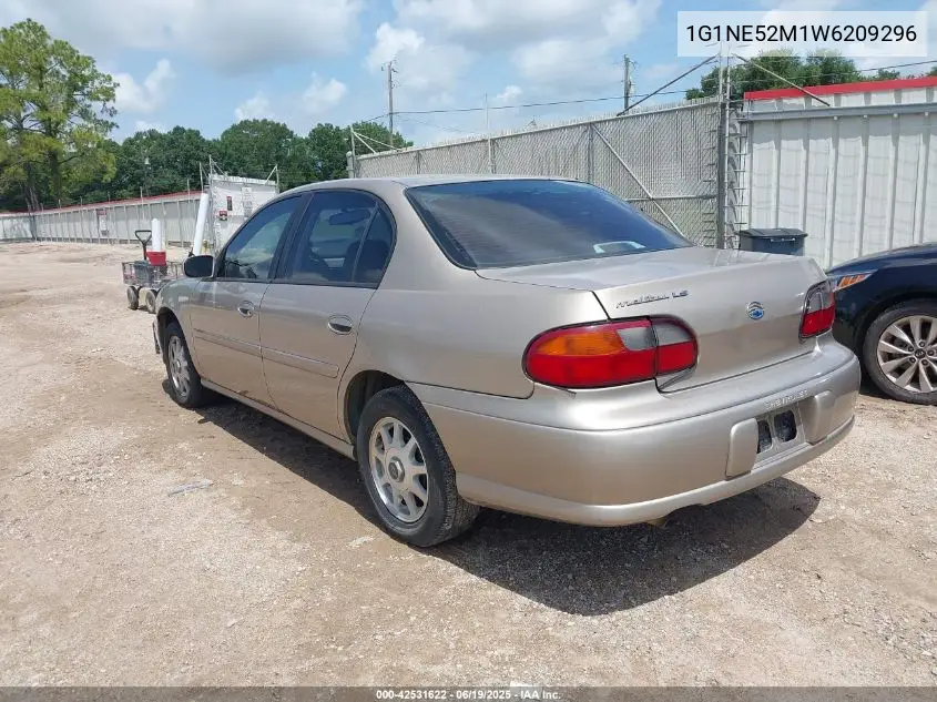 1998 Chevrolet Malibu Ls VIN: 1G1NE52M1W6209296 Lot: 42531622