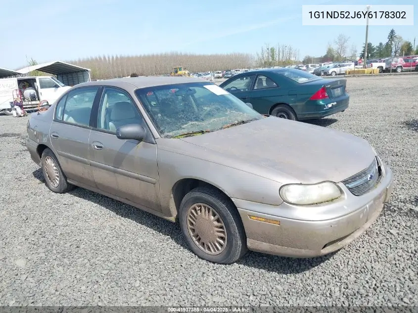2000 Chevrolet Malibu VIN: 1G1ND52J6Y6178302 Lot: 41937385