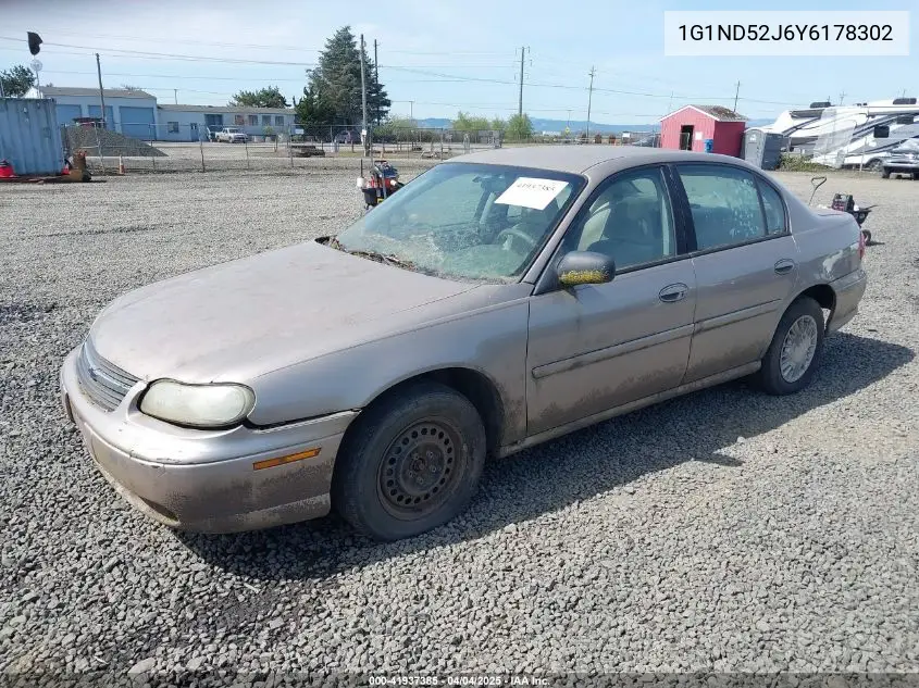 2000 Chevrolet Malibu VIN: 1G1ND52J6Y6178302 Lot: 41937385