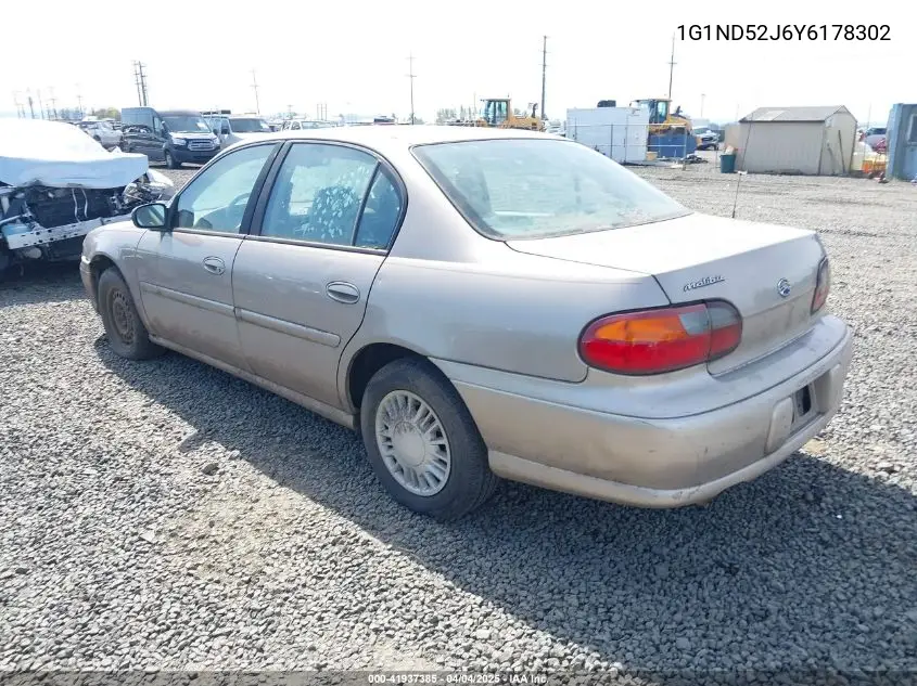 2000 Chevrolet Malibu VIN: 1G1ND52J6Y6178302 Lot: 41937385