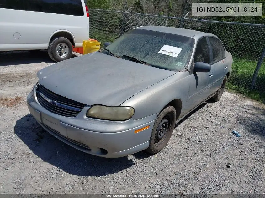 2000 Chevrolet Malibu VIN: 1G1ND52J5Y6118124 Lot: 42088456
