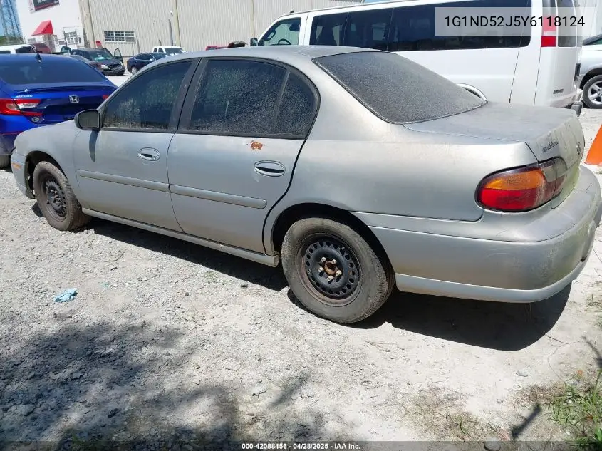 2000 Chevrolet Malibu VIN: 1G1ND52J5Y6118124 Lot: 42088456
