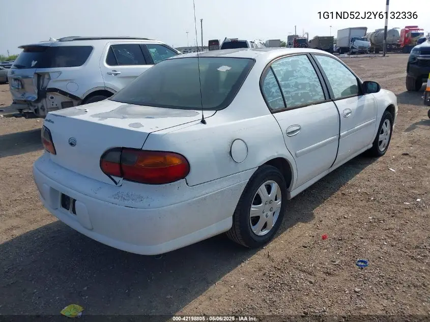 2000 Chevrolet Malibu VIN: 1G1ND52J2Y6132336 Lot: 42198805