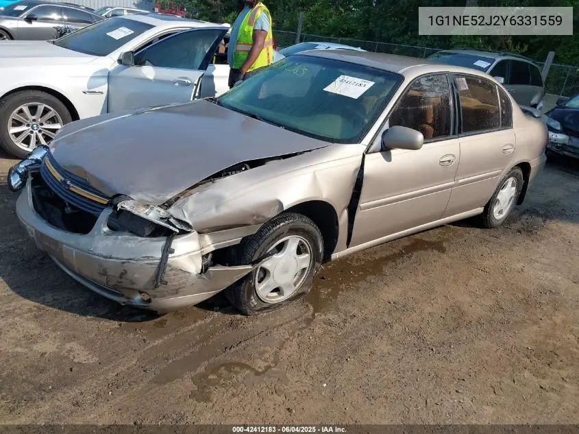 2000 Chevrolet Malibu Ls VIN: 1G1NE52J2Y6331559 Lot: 42412183
