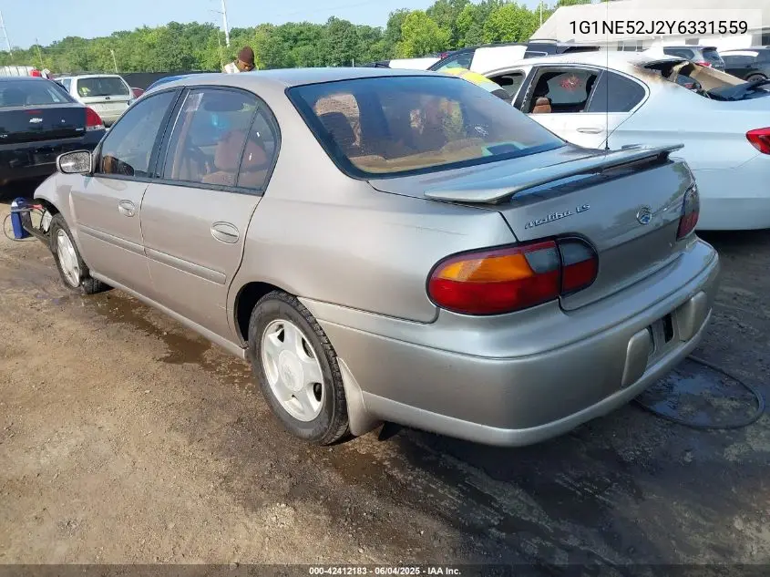 2000 Chevrolet Malibu Ls VIN: 1G1NE52J2Y6331559 Lot: 42412183